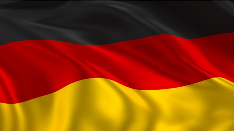 Rendering of a German flag