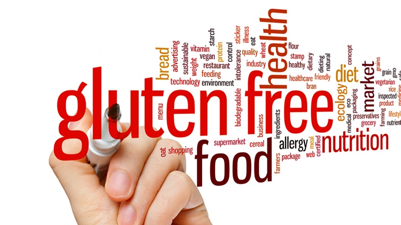 Gluten free concept word cloud background