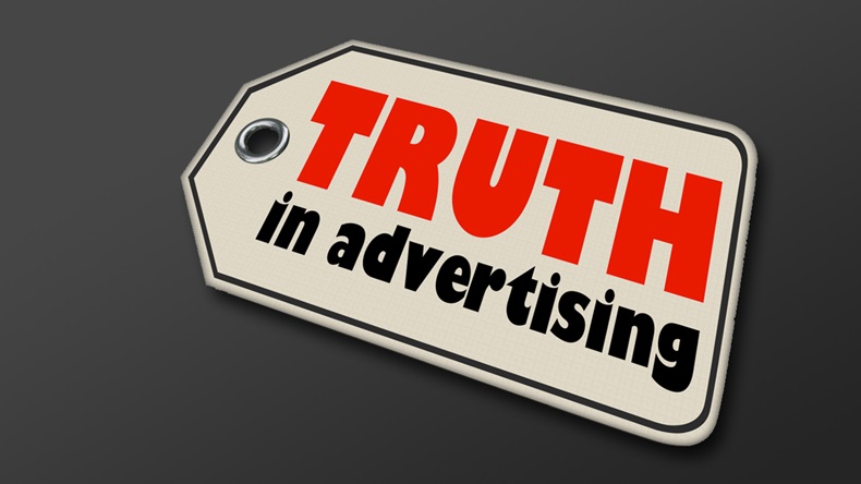 Truth in Advertising Price Tag Honest Business 3d Render Illustration - Illustration 