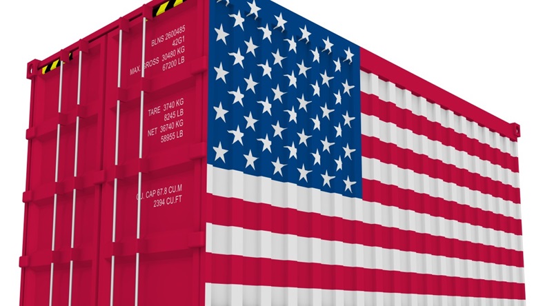 USA FLAG CARGO CONTAINER 