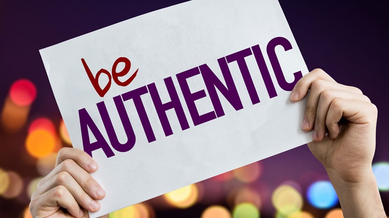 Be Authentic placard