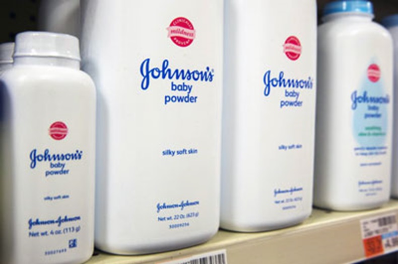 Johnson's baby Powder on store shelf