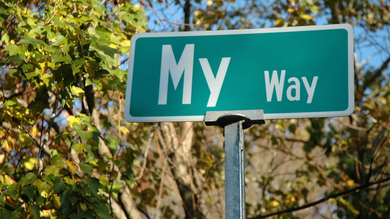 My Way Street Sign